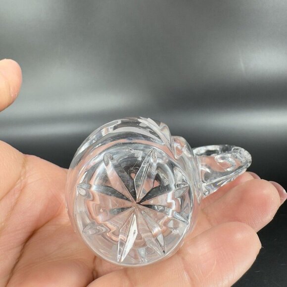 Vintage Clear Crystal Glass Miniature Small Pitcher Carafe Old Whimsical Decor - Picture 8 of 14